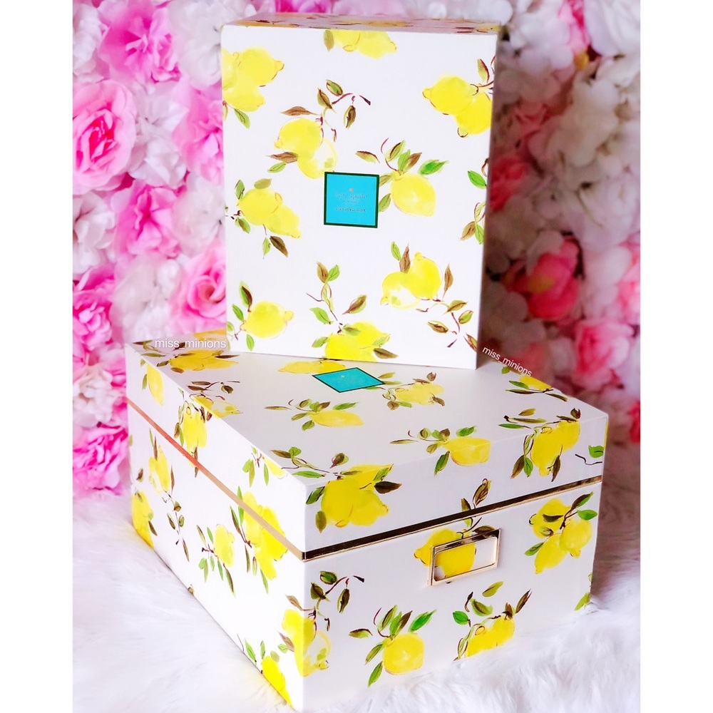 Kate Spade Lemon Nesting Storage Box - Picture 4 of 8